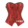 Faja Estilo Corte con Tejido Jacquard Multicolor, Copas con Aros, Corsé Moldeador de Cuerpo con Cremallera para Realzar el Busto Femenino