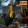 Decoração de Halloween Fantasma Pendurado Brilhante Luzes de LED Pátio Externo Cenário de Atmosfera de Terror Adereços