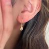 Aretes de Aro de Zirconia de Micro Diamante para Mujer Lujo Ligero Simple Combinable de Alta Gama Emoxie Aretes de Anillo Diseño Nicho Aretes Exquisitos