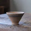 Conjunto de Xícaras de Chá Pessoais Cerâmicas Rústicas Vintage, Utensílios de Chá Kung Fu, Xícara de Chá Doméstica, Tigela de Chá Pequena Única, Xícara do Anfitrião