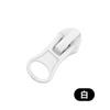 No. 5 cabezal de cremallera de nailon metálico en stock al por mayor blanco eléctrico negro y blanco color sofá bolsa tienda funda de edredón tirador
