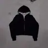 Sudadera con capucha y cremallera estilo club nocturno 2026, estampado de pitón, moderna, holgada, estilo americano, reversible