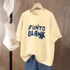 Top retro adelgazante de algodón puro de talla grande para mujer, holgado y versátil, camiseta de manga corta con hombros caídos, media manga adelgazante de talla grande ins