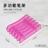 Porta-Canetas para Nail Art com 5 Compartimentos para Salão de Unhas, Organizador de Mesa de Cristal para Canetas de Nail Art, Canetas de Desenho de Linha e Ferramentas