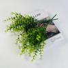 Ramo de rosas de siete puntas de camelia de eucalipto de simulación transfronteriza, flores de simulación de Amazon, decoración del hogar, aprobación directa de fábrica de flores
