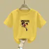 2381# Camiseta de Manga Corta para Niños Talla Grande Infantil Verano Algodón Top de Verano Nuevo Ropa Infantil