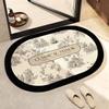 Tapete de Chão para Banheiro Estilo Wabi-Sabi, Tapete Macio de Terra de Diatomáceas, Tapete Personalizável Absorvente de Água Secagem Rápida Antiderrapante para Entrada de Banheiro, Atacado