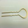 Fornecimento direto da fábrica grande gancho de cabelo em forma de U coreano moda garfo de cabelo pente de cabelo dourado DIY acessórios de cabelo materiais