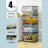 Cesta de Verduras Estante de Almacenamiento de Cocina Contra la Pared, Almacenamiento de Múltiples Niveles para Frutas y Verduras en la Esquina de la Encimera, Carrito para el Hogar