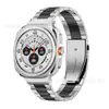 Adecuado para Samsung Galaxy Watch Ultra 2 Correa de Acero de Tres Eslabones Metal Acero Inoxidable Correa para Samsung Watch Ultra 2