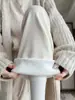 Pantalones de otoño grises para mujer, nuevos pantalones casuales de talle alto y caída suave, pantalones de pierna ancha de punto estilo perezoso para petite