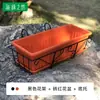 Maceta para Plantar Verduras en Balcón, Maceta Rectangular, Canaleta para Flores de Plástico Extra Grande, Caja de Resina para Plantar Verduras y Fresas, Soporte Colgante