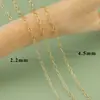 Corrente Estendida Galvanizada em Ouro Verdadeiro 18K Corrente em Espiral Acessórios para Colar DIY Corrente Torcida Ajustável Pacote de 3 m