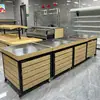 Estante de Exhibición para Verduras de Supermercado Frescas Qian Dama Estante para Frutas y Verduras Estante de Almacenamiento de Acero Inoxidable Mesa de Cerdo
