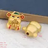 Guochao Método Antigo Esmalte Deus da Riqueza Acessórios Estéreo Pulseira do Deus da Riqueza Chaveiro de Carro Conta Acessórios de Joias DIY Lote
