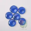 30 Piezas 28-32mm cuentas planas transparentes azul oscuro 2.8-3.2cm color Piezas planas decorativas ovaladas de vidrio 500g