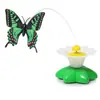 Juguete Giratorio Automático para Gatos, Palo Eléctrico de Mariposa Voladora Colibrí para Gatos, Juguete de Autoentretenimiento de Pájaro Alrededor de Flores para Gatos