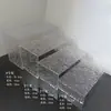 Adornos de mesa de postre con ondas de agua, soporte de exhibición acrílico, soporte para bocadillos de té de la tarde, soporte para cupcakes, comida fría, pausa para el café