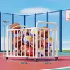 Cesta de Almacenamiento de Baloncesto para Jardín de Infancia Gran Capacidad Carrito de Pelotas para Exteriores con Cubierta Caja de Almacenamiento Extraíble para Patio Escolar