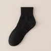 Calcetines para Hombre de Algodón Puro Cortos Verano Finos Calcetines de Media Caña para Mujer Deportivos Casuales Transpirables Absorbentes de Sudor Calcetines Blancos Zhuji
