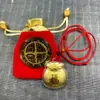 Bolsa de la suerte con lámina de oro bolsa de dinero colgante candado de la suerte para bebé colgante de calabaza ruyi regalo de apertura de empresa