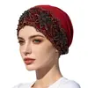 Sombrero Versátil de Encaje con Cuentas de Venta Caliente Transfronteriza para Mujer, Gorro Pullover de Encaje Elegante y de Moda para Cubrir el Cabello