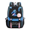 Mochilas para estudiantes de primaria y secundaria, mochilas para niños y niñas, mochilas infantiles lindas de dibujos animados de Stitch de gran capacidad