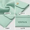 Bolsita para joyería de microfibra con cierre de broche, bolsa para empaque de joyería, bolsa para collar y aretes, cierre de doble broche, admite impresión de logotipo personalizado