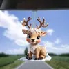 Navidad nuevo alce decoración árbol de Navidad transfronterizo acrílico plano coche espejo retrovisor colgante decoración para el hogar