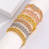 Moda Celebridade da Internet Europeia e Americana Edição Larga Pulseira Cubana Cravejada de Diamantes ins para Homens e Mulheres Personalidade Hip-hop Tendência Cool Acessórios de Pulseira para Casal