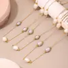 Rueda de la fortuna Europa y Estados Unidos nuevo collar de perlas naturales de agua dulce moda simple temperamento cadena para la clavícula fabricantes a mayoreo