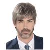 Cabello corto gris plateado para hombre europeo y americano transfronterizo, moda, estilo de negocios, cabello corto gris, cabello de hombre, peluca de venta caliente