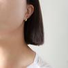 Minimalistas japoneses e coreanos em vento frio mini brincos de temperamento gota de água brincos brincos Coringa atacado não-desbotamento cross-border aço titânio