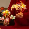 Fuegos Artificiales Brillantes de Año Nuevo Palo Retorcido Kit de Materiales para Ramo Hecho a Mano DIY Juguetes para Niños Año del Caballo Pequeños Regalos Creativos