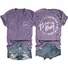 T-Shirt de Verão com Estampa na Frente e nas Costas, Decote V, Manga Curta, Tamanho Extra Grande 100kg Plus-Size, Design Inspirado, Top Casual Soltinho