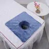 Cama de Salón de Belleza con Agujero para Toalla Masaje de Salud Masaje con Agujero Cortina Spa Club Toalla con Logo Grabado con Agujero Toalla para Tumbarse