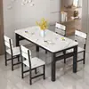 Conjunto Moderno e Simples de Mesa e Cadeiras de Jantar para Casa Apartamento Pequeno Mesa de Jantar Mesa e Cadeiras Restaurante de Fast Food Comercial Mesa de Jantar Retangular