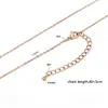 Collar Plano con Colgante de Cadena Plana en Forma de O de Acero Inoxidable Accesorios para Joyería DIY Cadena para Clavícula de Acero de Titanio Cadena Lisa Sencilla Versátil