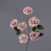 Seis Cabeças 8cm Rosa Salão de Casamento Corredor Arranjo de Flores Decoração Flor de Seda Casa Hotel Conjunto Flor Artificial Fabricante Atacado