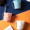 Vaso para Enjuague Bucal, Resistente a Caídas, Vaso para Cepillo de Dientes de Pareja, Estilo Nórdico, Simple y Creativo, con Asa, Vaso de Plástico para el Hogar, Lujo Ligero