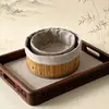 Cesta de Armazenamento Trançada de Bambu Transfronteiriça, Cesta Dobrável Multifuncional para Armazenamento de Roupas, Caixa de Armazenamento Portátil para Sala de Estar em Casa, Atacado