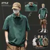 Camisa Polo de Manga Corta para Hombre de Peso Pesado 280g, Nuevo Estilo de Verano, Corte Holgado, Camiseta Talla Grande, Camiseta Casual al por Mayor