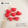 Joyería Artesanal DIY con Cuentas Colores Acrílico Corazón Mediano Cuentas Sueltas Accesorios de Material Hecho a Mano Accesorios Colgantes para Bolsos