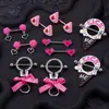 Anillos para Pezones de Acero Inoxidable Más Vendidos Transfronterizos, Anillos para Pezones de Pastel de Helado, Esposas de Rosa, Clavos para Pezones, Comercio Exterior Europeo y Americano