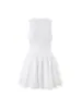 Marca Z Popular en Aliexpress para Mujer Encaje Francés Europeo Cuello en V Moda Cintura Ceñida Vestido Transfronterizo Blanco Za