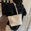 Bolsa Tote Grande de Ombro Versátil Nova para Primavera 2026, Moda Tendência Nicho Popular para Mulheres
