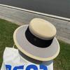 Sombrero de Paja Plano para Influencer Estilo Coreano de Mujer Tendencia Verano Playa Protección Solar Sombrero para el Sol Fedora M Letra Tejido Sombrero de Pescador