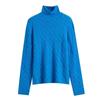 Suéter de punto de lana y alpaca con cuello alto Hengjia JkCable para mujer, Camisa base de manga larga cálida de invierno