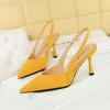 8281 Banquete Moda Espalda Hueca Tacones Altos Zapatos de Mujer Tacones de Aguja Punta Afilada Huecos Zapatos Individuales Zapatos de Mujer Boca Baja Tartán Temperamento Zapatos de Mujer