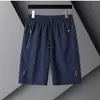 Pantalones Cortos de Seda de Hielo de Secado Rápido para Hombre, Transpirables de Verano para Baloncesto, Deportes, Running, Pantalones de Playa Sueltos de Cinco Puntos